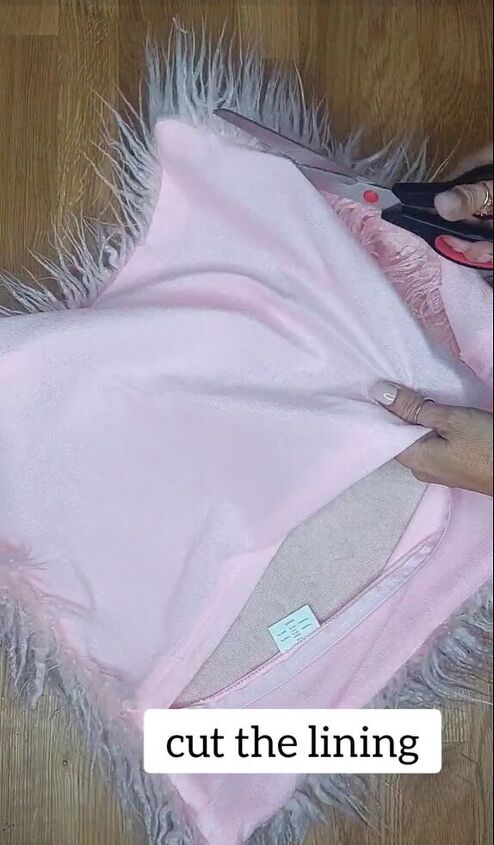 turn a pillowcase into a top, Removing the lining