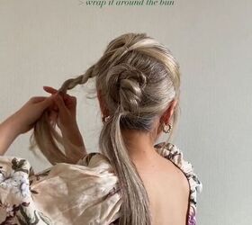 braided flower updo, Twisting