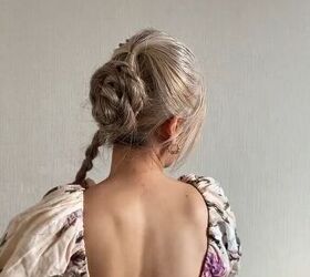 braided flower updo, Twisting