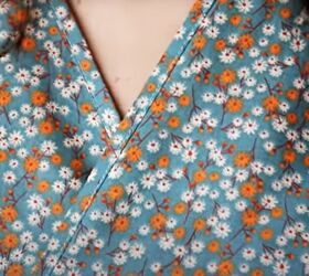 diy wrap dress pattern, DIY floral print wrap dress