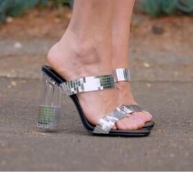 Shoe Upcycle: How to DIY Disco Ball Shoes