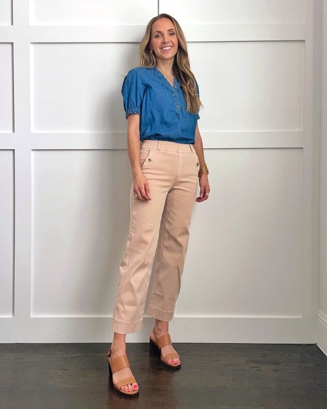 colors that go well with blush pink, blush pink with denim