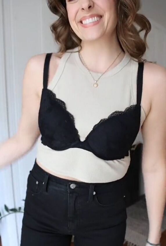 grab a paperclip for this bra hack, Wearing bra over top