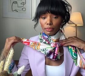 this unique scarf trick leaves you with a stunning after, Wrapping scarf
