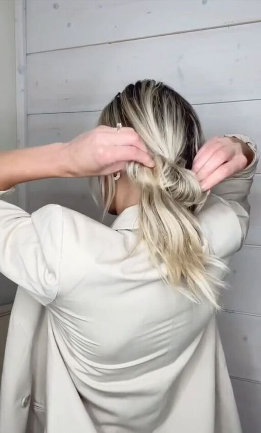 cute hairstyle to wear with ball caps, Creating bun