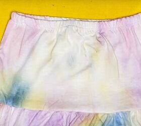 diy pastel tie dye skirt, Waistband
