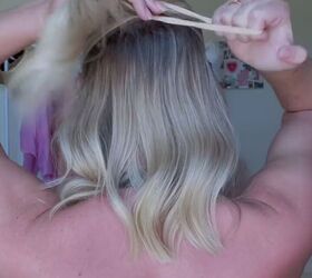 this ponytail hack adds volume and length, Making ponytail