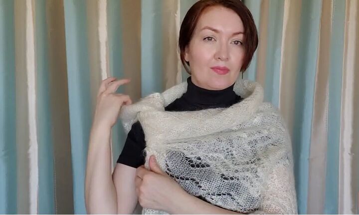 how to wear a large scarf, Wrapped around