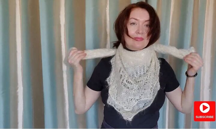 how to wear a large scarf, Bib style