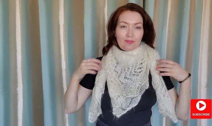 how to wear a large scarf, Bib style