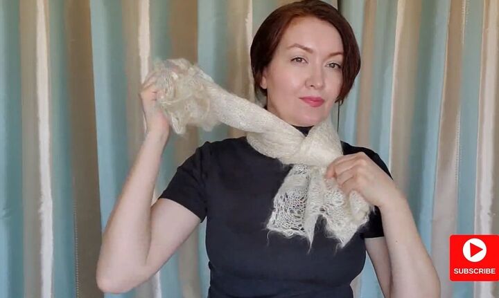 how to wear a large scarf, Accordion style