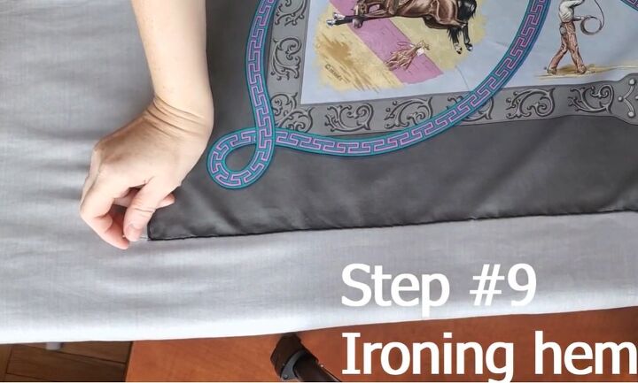 how to wash a silk scarf, Ironing hems
