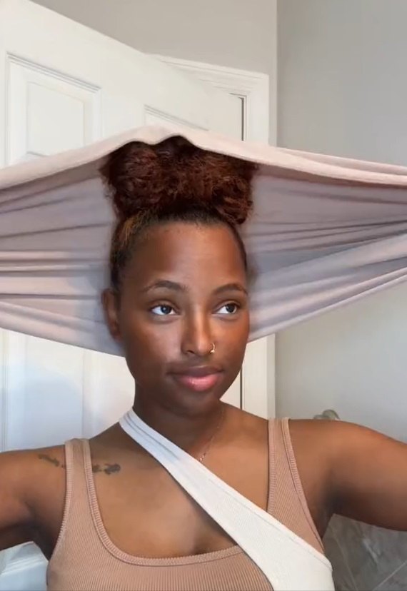 how to wrap your hair and make it look stylish, Hair tied up