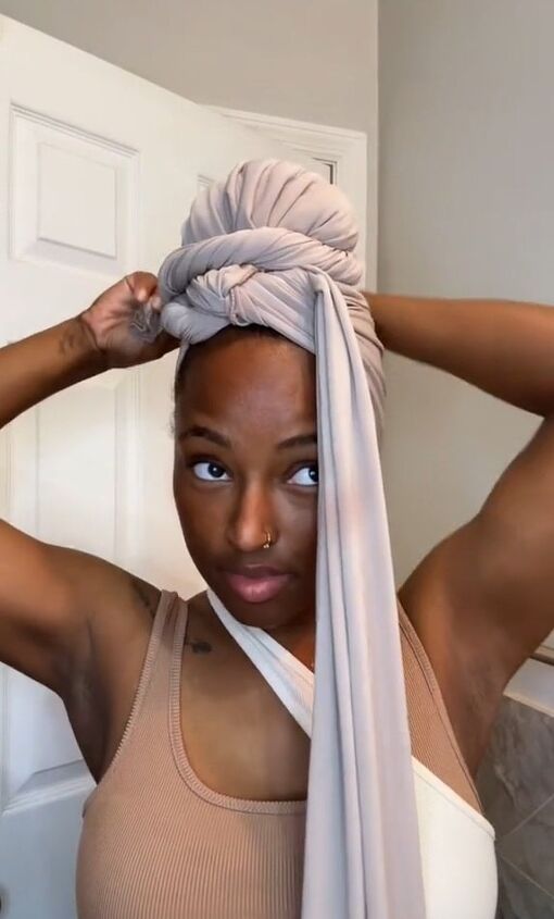 how to wrap your hair and make it look stylish, Wrapping scarf