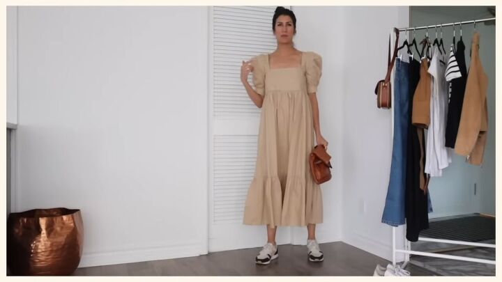 cute summer outfits with sneakers, The romantic dress