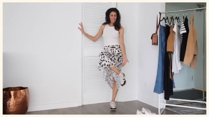 cute summer outfits with sneakers, The slip skirt or dress
