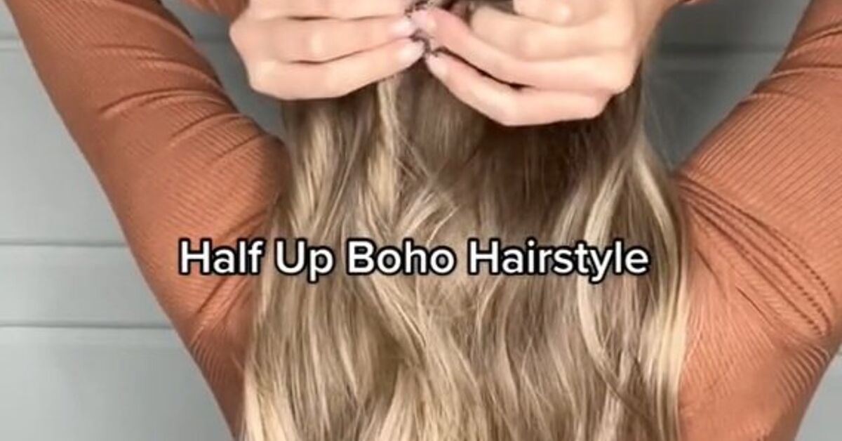 Easy Half Up Boho Hairstyle Upstyle Easy Half Up Boho Hairstyle Upstyle