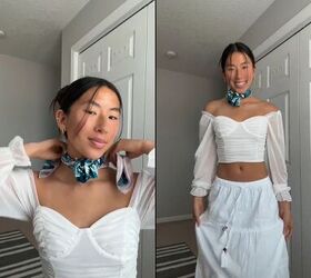 tutorial to the most viral accessory this season, Rose scarf accessory