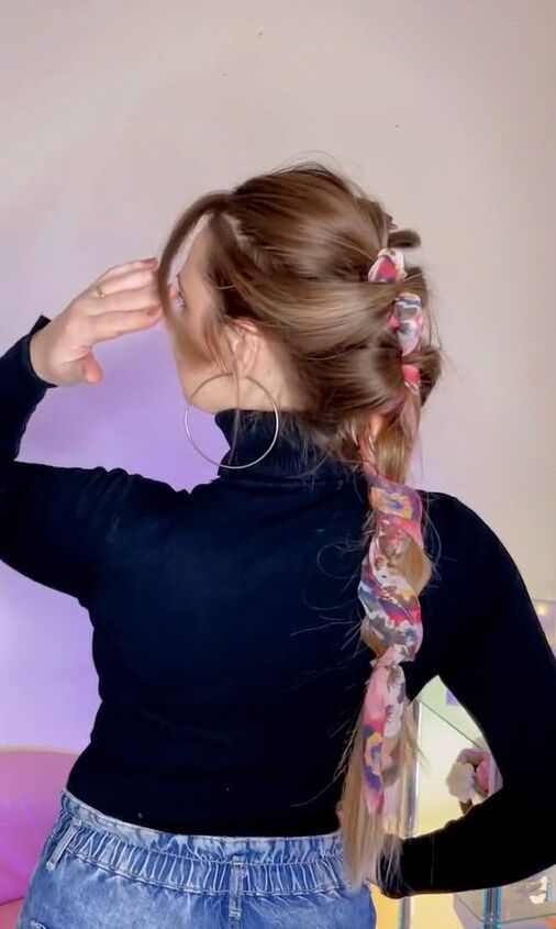 how to braid a scarf into your hair, How to braid a scarf into your hair