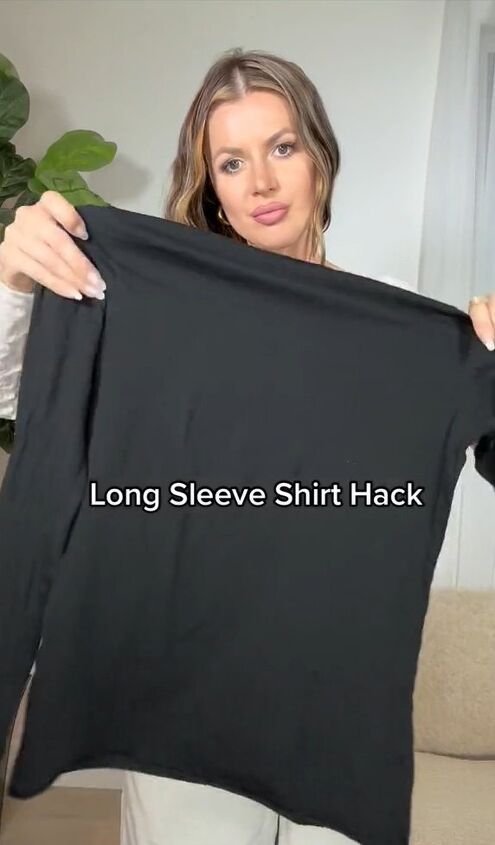 genius way to wear a long sleeve in this crazy heat, Folding long sleeve shirt