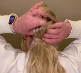 do more than your average pony, Pulling ponytail through braid