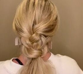 do more than your average pony, Braided ponytail look