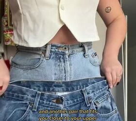 double the waistband in this easy trending diy, Jeans