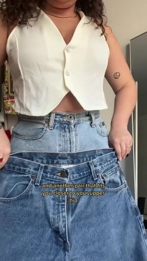 double the waistband in this easy trending diy, Jeans