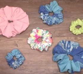 upcycle t shirt ideas, DIY scrunchies