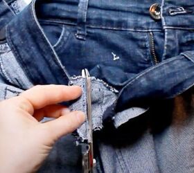 how to take in waist on jeans, Finishing the seams
