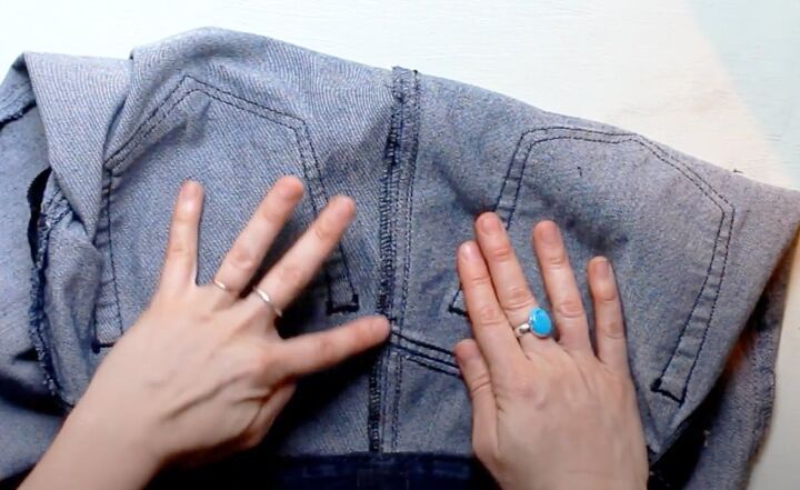 how to take in waist on jeans, Finishing the waistband