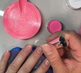 barbie pink nails, Prepping nails