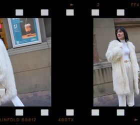 how to look put together and polished, White fur coat