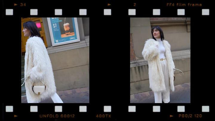 how to look put together and polished, White fur coat