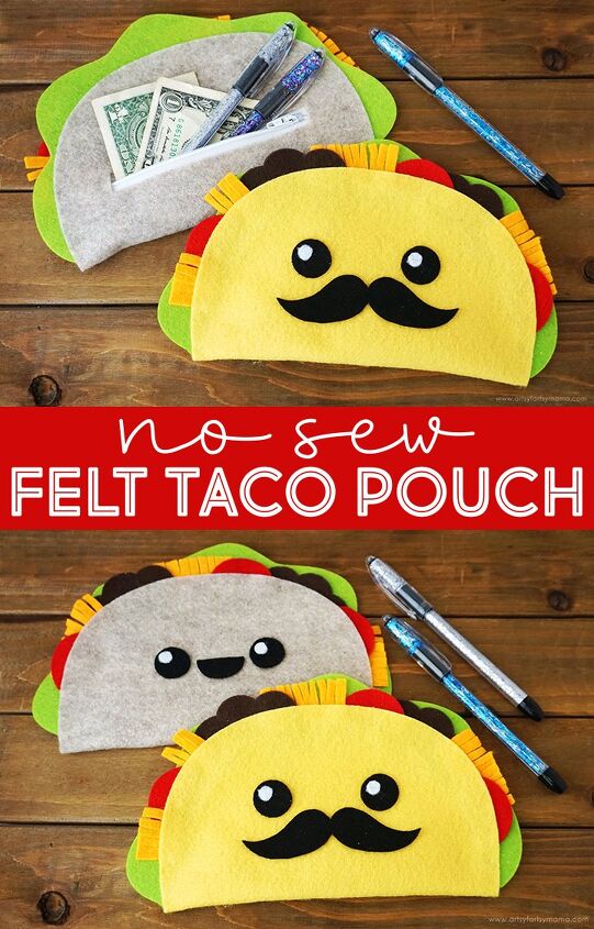 no sew felt taco pouch, No Sew Felt Taco Pouch
