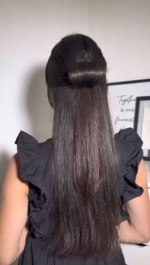the easiest half up hairstyle, The EASIEST half up hairstyle