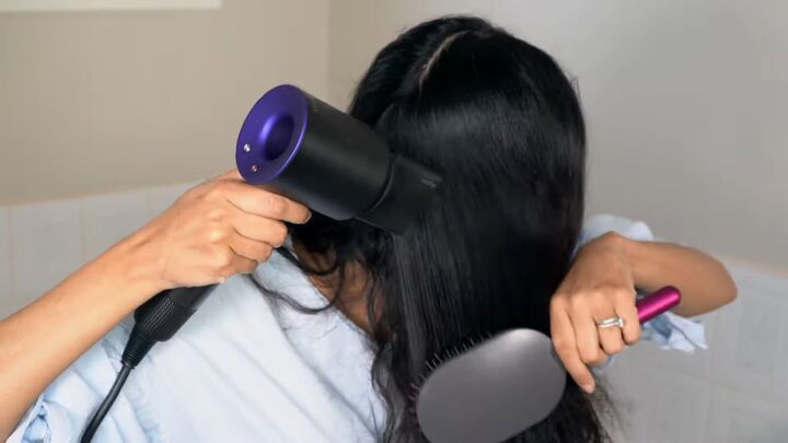 blow dry waves, Blow drying roots