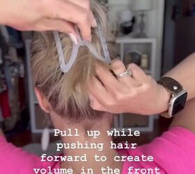 how i make my thin and short hair look like more, Adding claw clip
