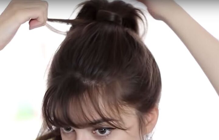 elevated ponytail, Hide your hair elastic