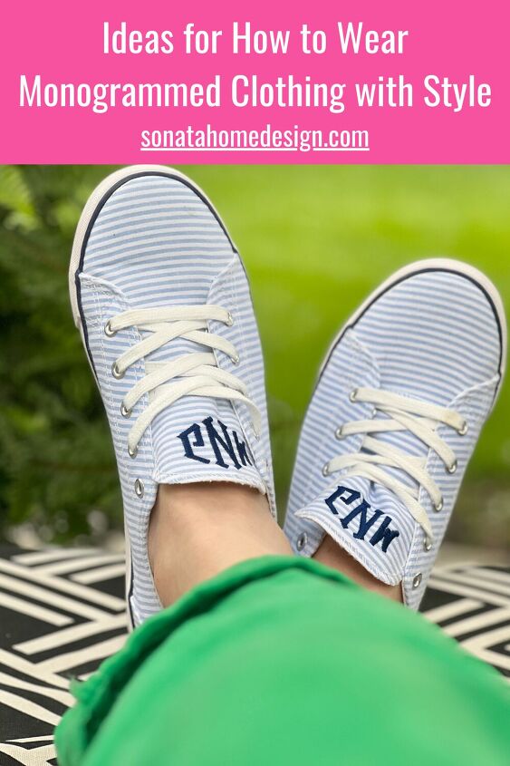 ideas for how to wear monogrammed clothing with style