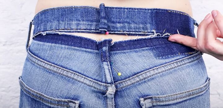 how to take in waist on jeans, Separating waistband