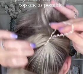 hack gives big volume to your thin hair in a clip, Tying hair