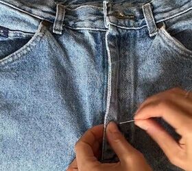 how to fix a broken zipper, Sewing the flap