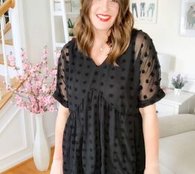 10 ways to instantly disguise upper arms, Black Dress