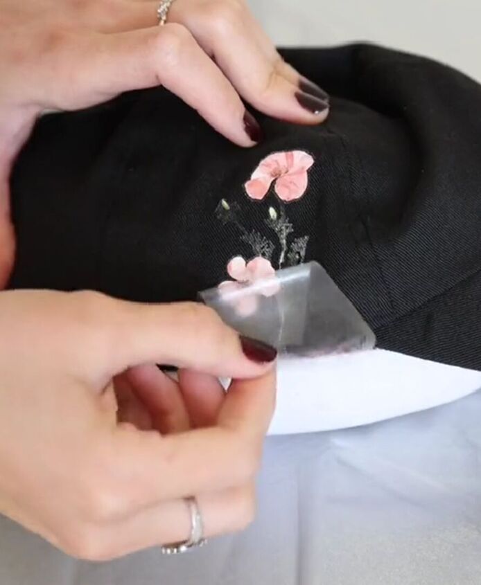 hat lovers this diy is for you, Peeling off backing