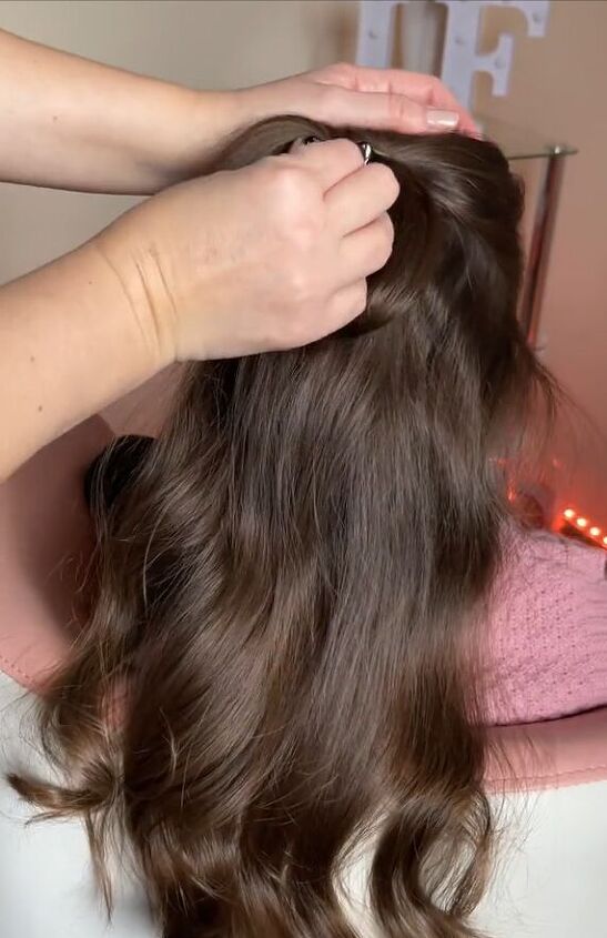 wow this hairstyle hides your clip so no one can see, Securing clip