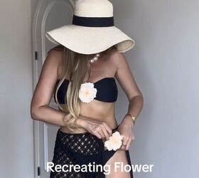 use 2 clip on flowers to change up your poolside look, Adding flower