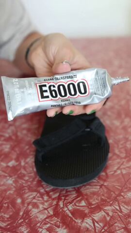 grab a pair of 13 walmart sandals and bandana, E6000 glue