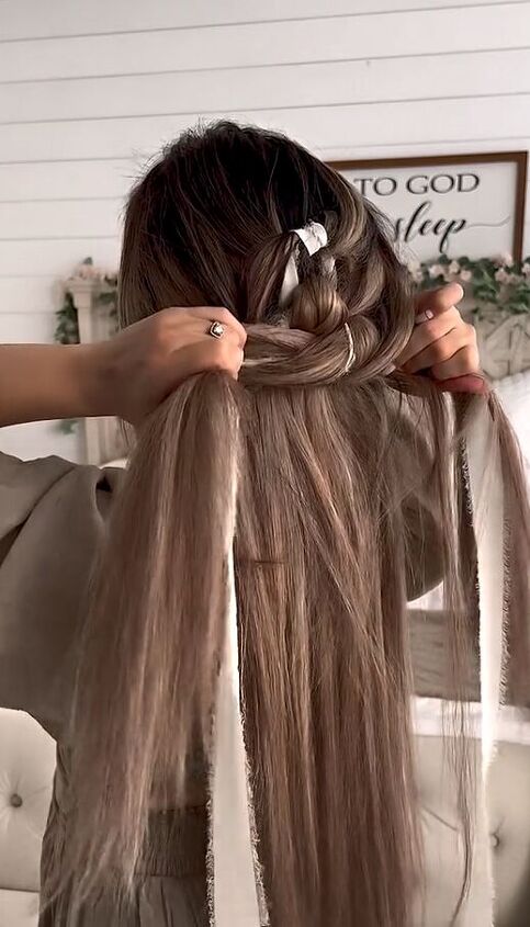 God Ribbon Braid Tutorial for My Viral Ribbon Knot Braid | Upstyle