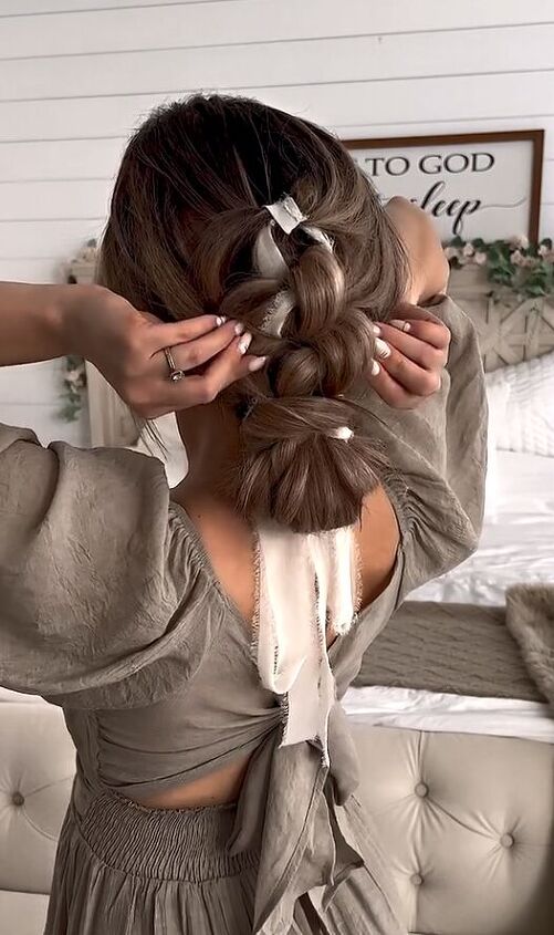 God Ribbon Braid Tutorial for My Viral Ribbon Knot Braid | Upstyle